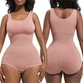 thumbnail image 3 of Dealovy Justaucorps pour Femmes Combinaison Sans Manches Col Rond Entraînement Sans Coutures Gaine 1 Pce Couche de Base Ensembles, 3 of 3