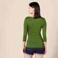 thumbnail image 3 of walmart Essentials T-Shirt à Encolure Bateau à Manches 3/4 pour Femmes, 3 of 8