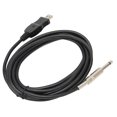 thumbnail image 2 of QIILU USB Guitar Cord,USB Guitar Cable,USB Guitar Cable USB Interface Male To 6.35mm Mono Male Electric Guitar Cable For Instrument Recording Singing /9.8ft, 2 of 8