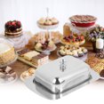thumbnail image 2 of Khall Stainless Steel Butter Cheese Dish Tray Box Food Storage Dessert Container Keeper with Lid, Cheese Container, Butter Container, 2 of 8