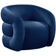 thumbnail image 2 of Meridian Furniture Roxbury Navy Velvet Accent Chair, 2 of 14