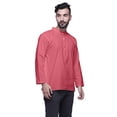 thumbnail image 4 of Atasi Long Sleeve Kurta For Men Solid Mandarin Collar Ethnic Shirt, 4 of 6