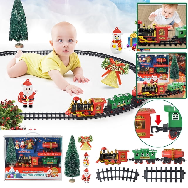 Train Set For Kids Electric Train Set For Kids Christmas Train Set For Under The Tree Children Train Toy Christmas Electric Rail Car Train Set With Music Light Kids Toy Gift