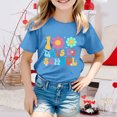 thumbnail image 2 of FhsagQ le 7 Juillet Garçon et Fille Mode Décontractée Imprimé Col Rond Ample Manche Courte T-Shirt Haut Fille T-Shirts de Printemps Taille 7/8 Athlétique Pâques Fille T-Shirts d'Été Taille 10-12 Pâques Bleu Ciel 8-9 Ans, 2 of 4
