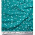thumbnail image 1 of Soimoi Green Rayon Fabric Brush Stroke Abstract Print Sewing Fabric Yard 42 Inch Wide, 1 of 3