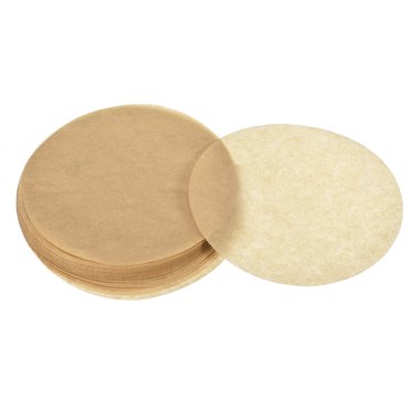 Unique Bargains 300pcs Parchment Paper Rounds, 5 inch Non Stick Baking Paper Liners for Baking Grilling Air Fryer Steaming, Brown