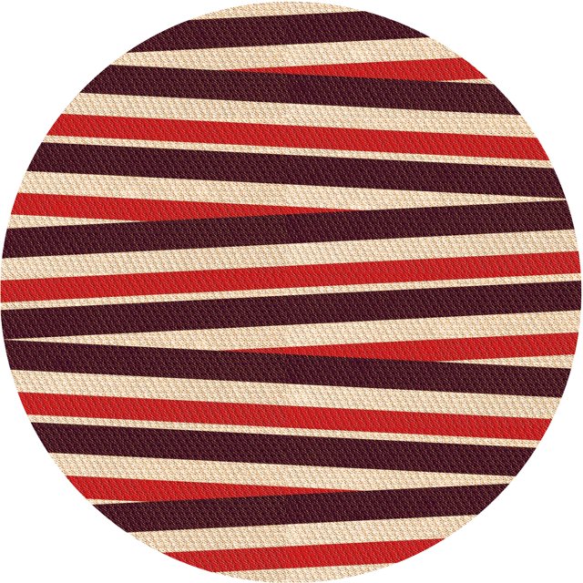 Ahgly Company Tapis Rond Lavable en Machine Intérieur Transitionnel Rouge Canneberge, 4 Pieds Rond