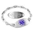 thumbnail image 1 of MedicEngraved Stainless Steel Custom Medical Alert Bracelet - 6mm Infinity Link, 1 of 8