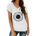 thumbnail image 5 of WTXUE T-Shirts à Manches Courtes, Chandails à Col Rond pour Femmes T-Shirts à Col en V pour Femmes Légers et Doux T-Shirts d'Été Décontractés Hauts pour Femmes Grande Taille Blanc P, 5 of 5