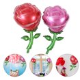 thumbnail image 3 of 4Pcs Rose Shaped Foil Balloon Valentines Day Balloons Pretty Party Decorations, 3 of 9