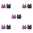 thumbnail image 2 of kurtrusly 2 Pcs Performance Polyvalente avec Grand Application Brassière de Sport Sans Coutures Gris+violet TG 5Ensemble, 2 of 6