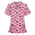 thumbnail image 1 of RKSTN Women Short Sleeve V-neck Tops Working Uniform Blouse, 1 of 3