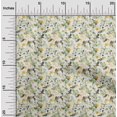 thumbnail image 2 of oneOone Velvet Yellow Fabric Water Color Sewing Material Print Fabric By The Yard 58 Inch Wide, 2 of 4