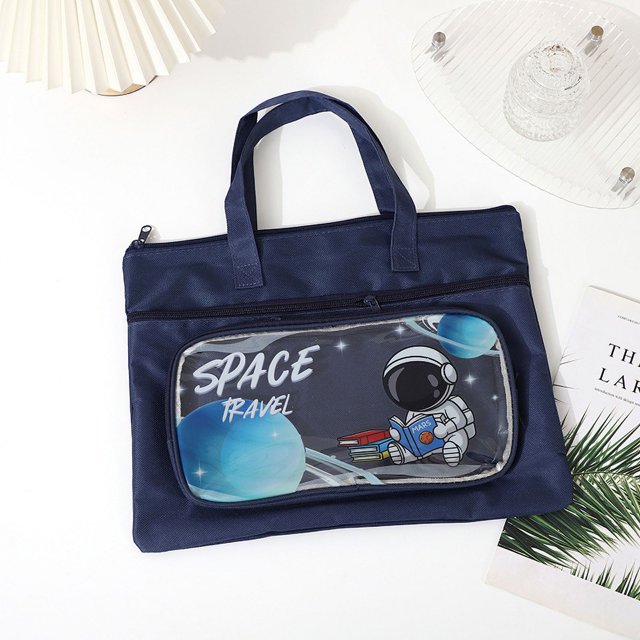 Cute Cartoon Printing Laptop Briefcase Portable Tote Bag For Student Book Storage Bag Handbag 12