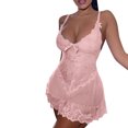 thumbnail image 1 of Jamicy Chemise de Nuit pour Femmes Douce Cadeaux de la Saint-Valentin pour Femmes Robe de Pyjama pour Femmes Chemise en Dentelle Aguichant Chemise de Nuit Robe de Nuit, 1 of 4
