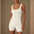 thumbnail image 2 of Yuyuzo Women Workout Jumpsuits Ribbed Square Neck 1 Piece Seamless Tank Top Sleeveless Rompers, 2 of 5