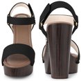 thumbnail image 2 of BLISSFUL STEP Women's Platform Slingback Chunky Heels Sandals, 2 of 6