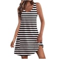 thumbnail image 1 of FcBaudy Robe Sans Manches à Col Rond, Robes d'Été pour Femmes, Robes pour Femmes Robe Décontractée pour Femmes avec Poches Robe Bohème d'Été de Plage Robe T-Shirts Robe Col Ample Robes Débardeur Femmes Robe, 1 of 4