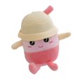 thumbnail image 1 of Plush Milk Tea Cup Keychain Cute Cartoon Embroidery Face Fuzzy Soft Stuffed Bubble Tea Cup Car Key Ring Pendant DIY Backpack Ornament Birthday Gift, 1 of 10