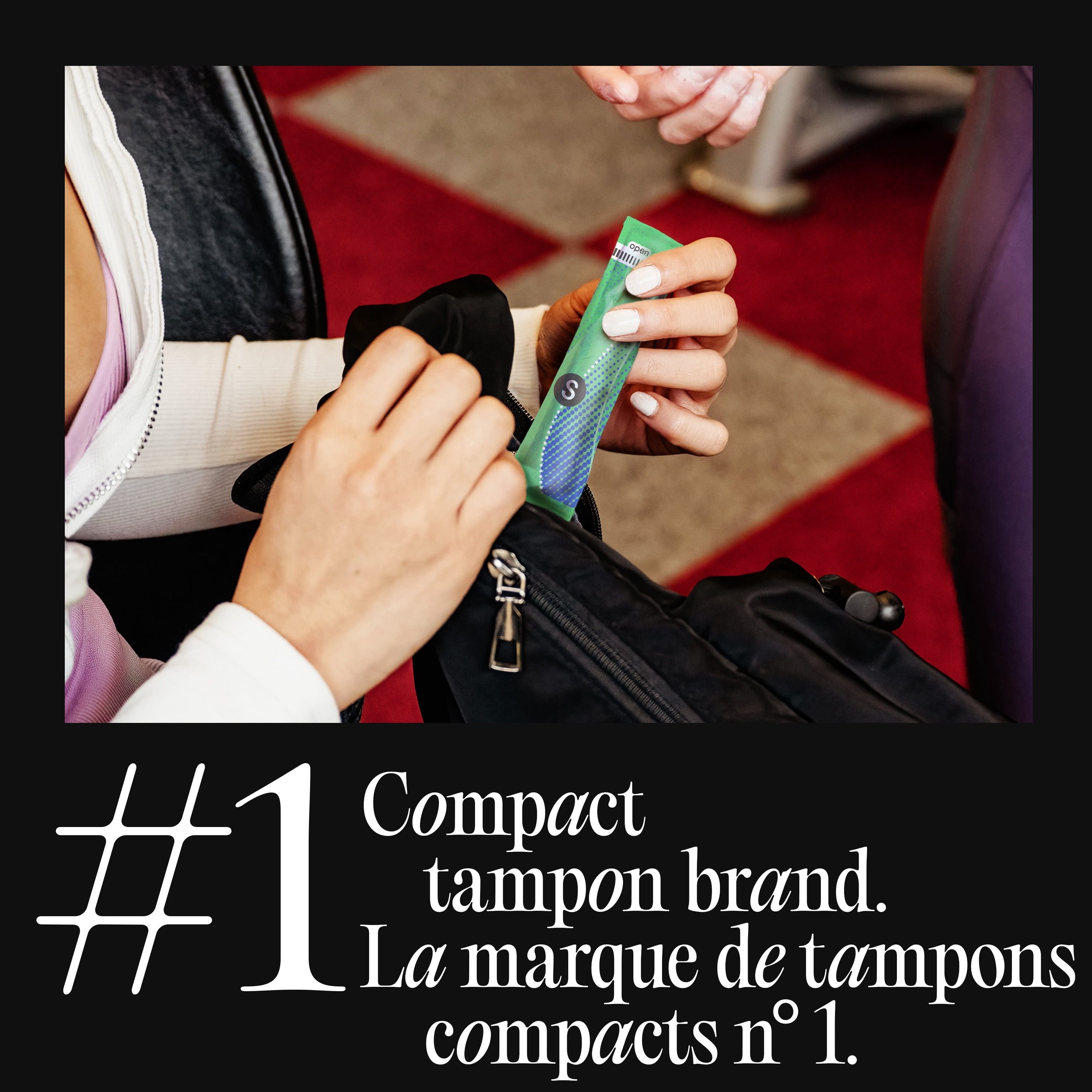 Tampons compacts U by Kotex Click, réguliers/super, emballage multiple, non parfumés, 15 tampons