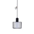thumbnail image 1 of Benzara BM240316 Pendant Ceiling with Wire Cage Frame & Frosted Glass, Black, 1 of 5