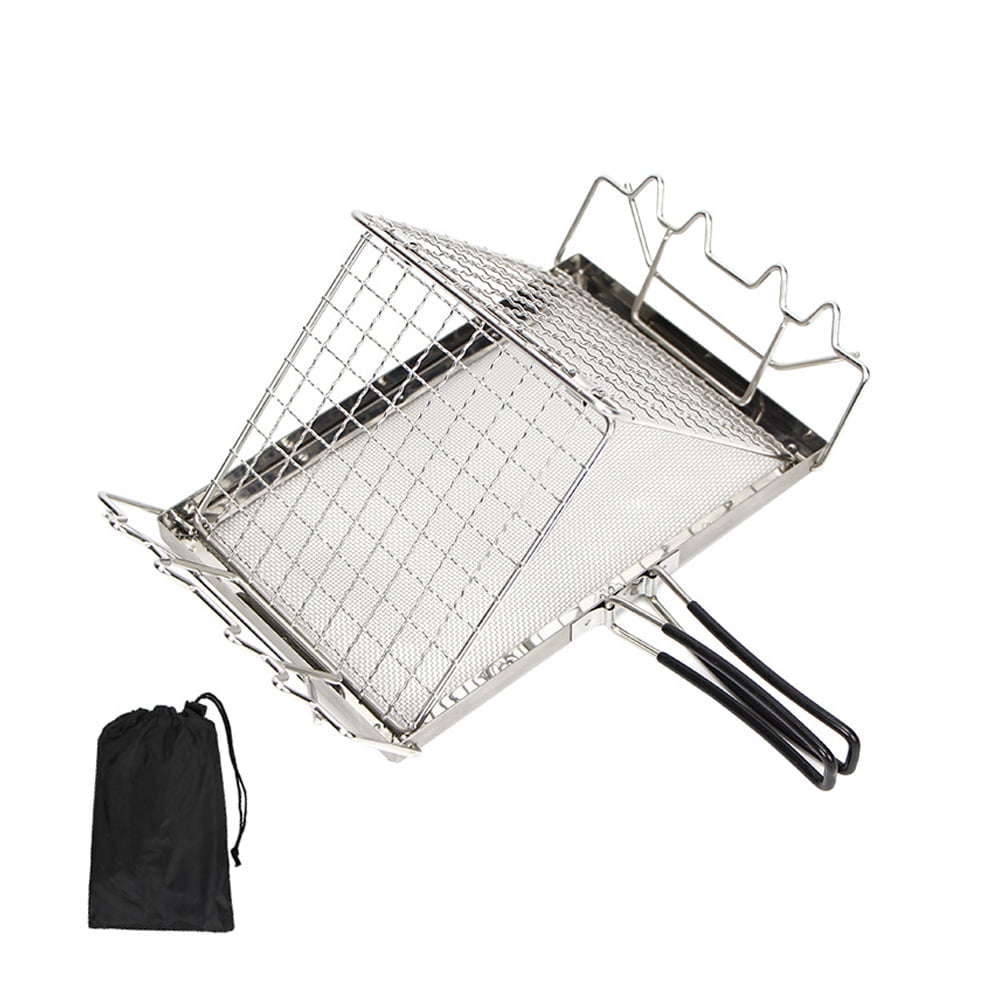 Portable Stove Grill Mini Foldable Grill BBQ Toast Baking Rack Heating Stand Outdoor BBQ Cooking Tools