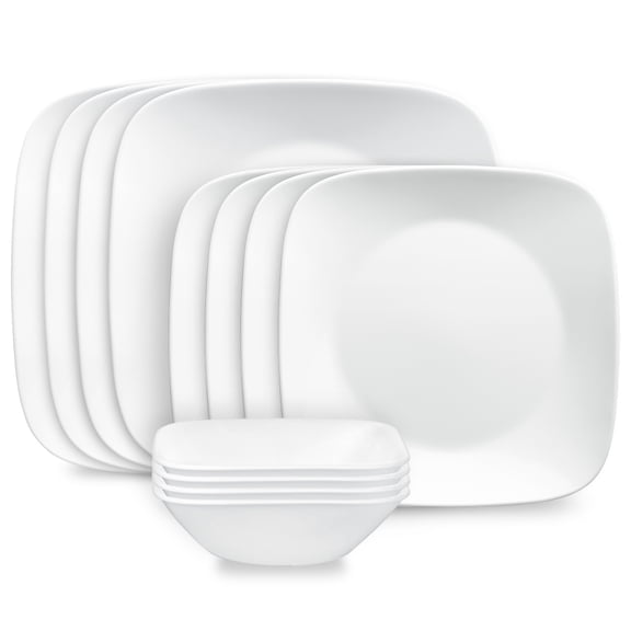 Ensemble de vaisselle Corelle® Studio blanc pur 12 pièces