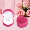 thumbnail image 1 of KTTECTOA Flocking Ring Box Heart-shaped Flip Lid Jewelry Proposal Ring Box Jewelry Gift Packaging Storage Clearance Home Canada Days Home Organization Room Decor, 1 of 6