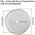 thumbnail image 3 of 2 Packs French Press Replacement Filters Mesh Screen Perfect for 34 OZ,8 Cup French Press, 3 of 6