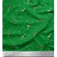 thumbnail image 1 of Soimoi Green Crepe Silk Fabric Glass,Straw & Drinks Summer Designs Print Sewing Fabric Yard 42 Inch Wide, 1 of 3