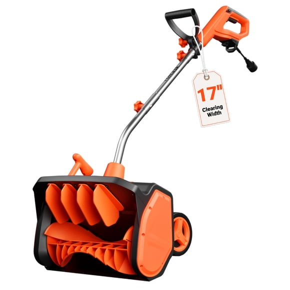 VOLTASK Souffleuse à Neige Filaire de 17 Pouces, Souffleuse à Neige Électrique de 12 A avec Plaque Directionnelle