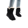 thumbnail image 3 of Julyccc Womens Warm Bow Fur Slip On Ankle Snow Boots, 3 of 3