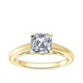 thumbnail image 1 of 1.00 Carat Excellent Asscher Cut Real Diamond New Design Solitaire Ring for Wedding Solid 18K Yellow Gold Size 11, 1 of 8