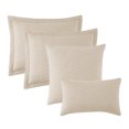 thumbnail image 3 of Clara Clark 5 Piece Quilt Set, Modern Style Ellipse Weave Bedspread, King, Beige Cream, 3 of 4