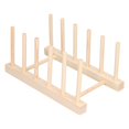 thumbnail image 1 of Bamboo Dish Plate, Dish Rack Pine Wood Environmental Friendly Lightweight Portable  For Kitchen For Dinning Room 5 Grids 23cm,5 Grids 28cm,3 Grids 18cm, 1 of 8