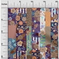 thumbnail image 2 of oneOone Polyester Spandex Brown Fabric Asian Mix Floral Sewing Material Print Fabric By The Yard 56 Inch Wide, 2 of 4