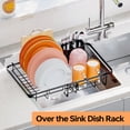 thumbnail image 4 of KK KINGRACK Dish Drying Rack , Expandable Metal Dish Rack, Rustproof Dish Drainer for Kitchen Counter, Black, 4 of 6