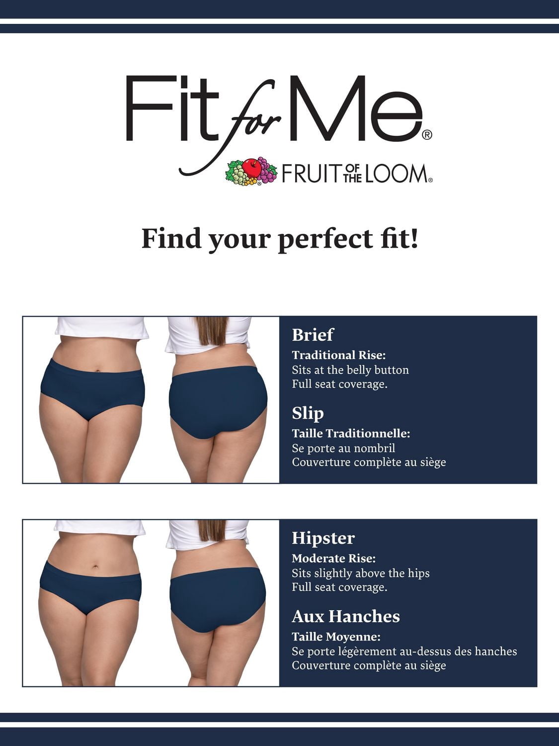 Fruit of the Loom Women's Fit for Me Cotton Brief, 5-Pack