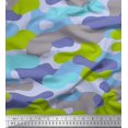 thumbnail image 1 of Soimoi Rayon Fabric Two Tone With Grey Camouflage Printed Fabric 1 Yard 56 Inch Wide, 1 of 3