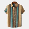 thumbnail image 2 of Birdeem Mens Beach Short Sleeve Button Hawaiian Textured Casual Solid Dress Shirts, 2 of 12