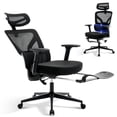 thumbnail image 2 of EDTara Mesh Ergonomic Office Chair, High-Back Swivel Design With Adjustable Lumbar Support, 3d Armrests and Reclining Back, 2 of 9