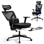 BeesClover Ergonomic High-Back Mesh Office Chair – Adjustable Lumbar, 3D Armrests, Headrest & Recline – Breathable Swivel Rolling Desk Chair