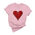thumbnail image 2 of Cadeau de la Saint-Valentin pour Femmes T-shirt Décontracté à Col Rond à Manches Courtes Imprimé Arbre de Noël, 2 of 6