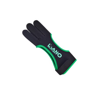 tamizeot Archery Gloves 3 Finger Leather Glove for Bow Recurve Compound Black S