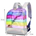 thumbnail image 2 of School Bag Holographic Clear - Rainbow School Daypack Student Backpack for Kids, 2 of 8