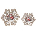 thumbnail image 1 of Led Wooden Snowflake And Santa Set Of 2, 1 of 3