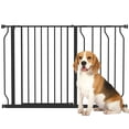 thumbnail image 1 of PawHut 30"- 45" Extra Wide Dog Gate with Double Locking System Black, 1 of 10