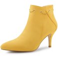 thumbnail image 1 of Unique Bargains Bottines à Talons Aiguilles pour Femmes à Bout Pointu avec Fermeture Éclair, 1 of 6
