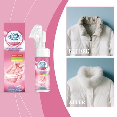 Amzcrzy Dry Cleaners 100Ml Down Jacket Dry Cleaning Agent Powerful Decontamination No Need for Water Washing Maintains Down Fluffiness Cleaning Supplies Dorm Room Essentials Apartment Essentials