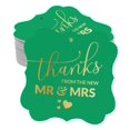 thumbnail image 1 of Inkdotpot Real Gold Foil Bracket Shape Paper Hang Tags Thanks From The New Wedding Favor Tags Pack Of 100, 1 of 7